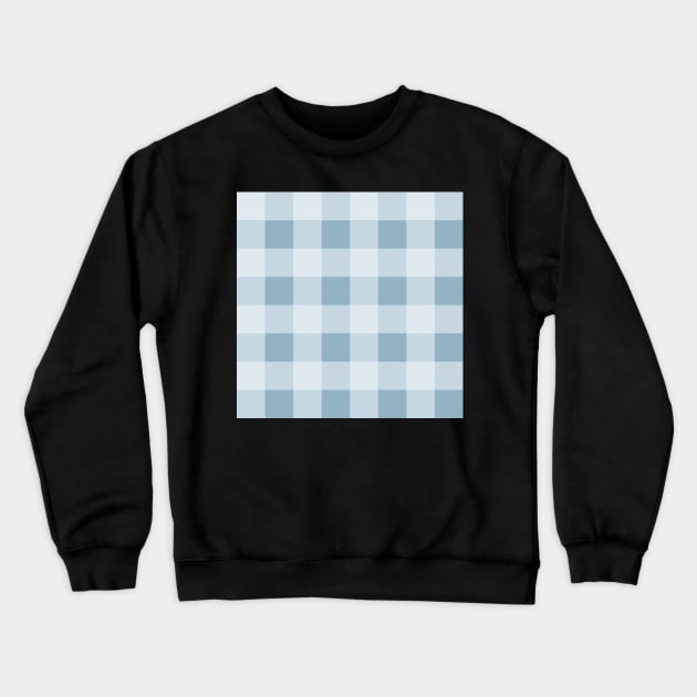 Turquoise and Pale Blue Plaid Crewneck Sweatshirt by A2Gretchen